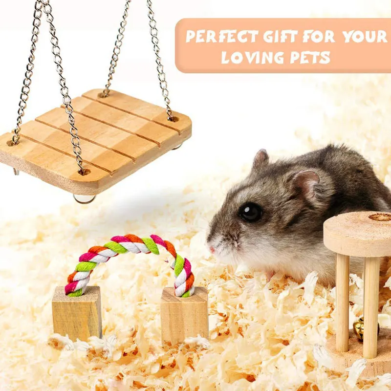 12 шт./компл. деревянные игрушки для хомяка|Игрушки| |