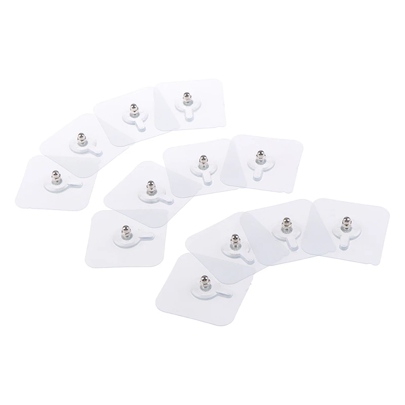

Waterproof PVC Strong Adhesive Nails Kitchen Bathroom Screw Hook Hanger Wall Poster Seamless Wall Hook Durable Transparent 10Pcs