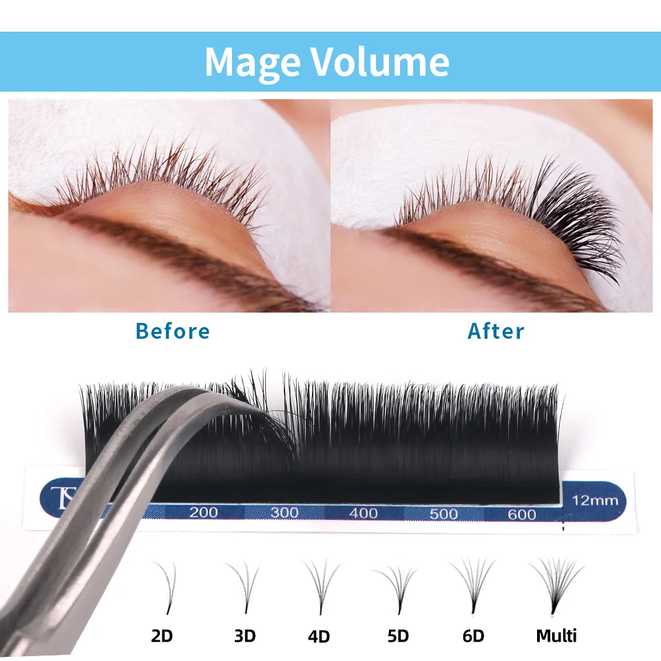 THINKSHOW 1s Blossom Black Caramel Easy Fan Bloom Individual Eyelash Extensions Faux Mink Eyelashes Thick Natural Camellia Lash | Красота и