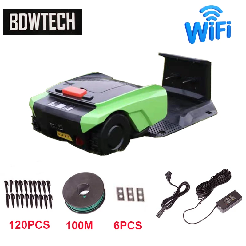 

BDWTECH 20V 60W Robotic Lawn Mower Electric Mower GPS Omnidirectional Remote Control,Control By APP ,Low Noise IP24 Protection