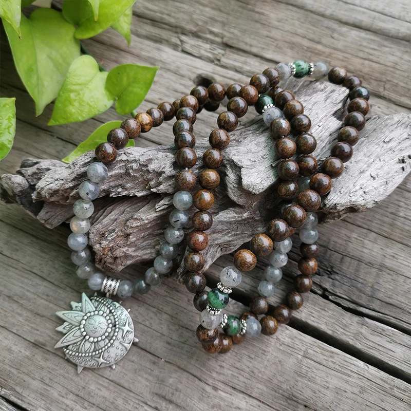 Бусины из натурального камня 8 мм лабрадорит бронзит исцеление наборы джарамала