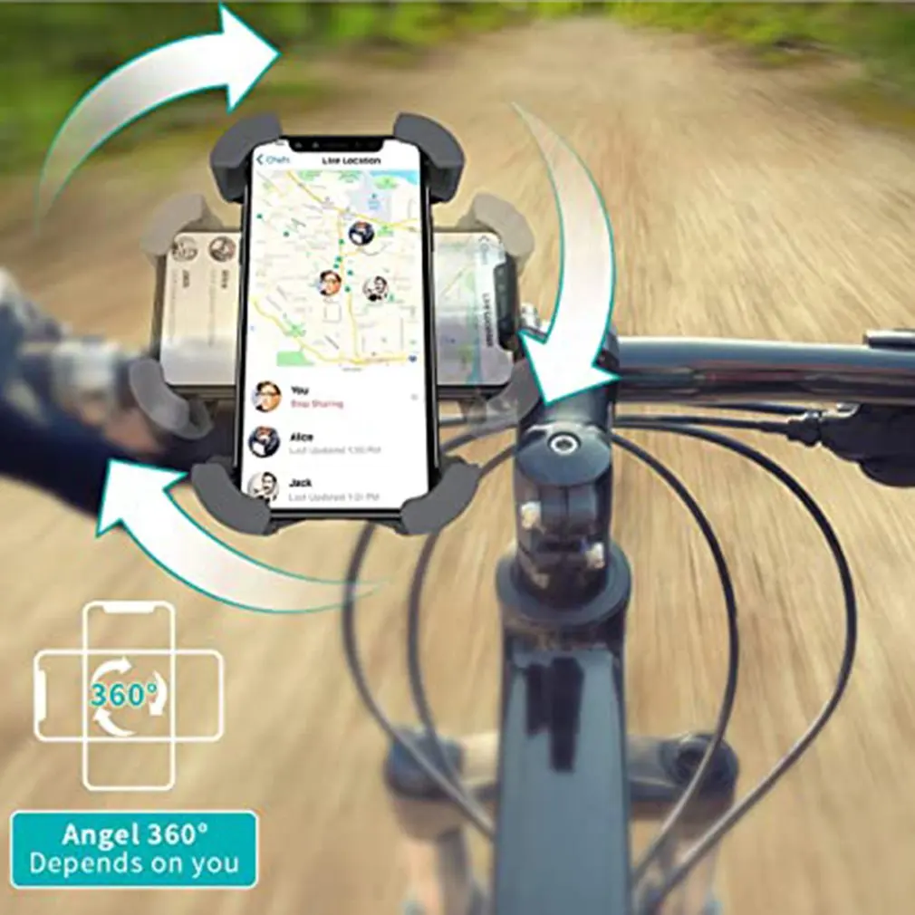 General Mobile Navigation Stand Stable Bicycle Motorcycle Cell Phone Holder Handlebar Removable Prevents Accidental