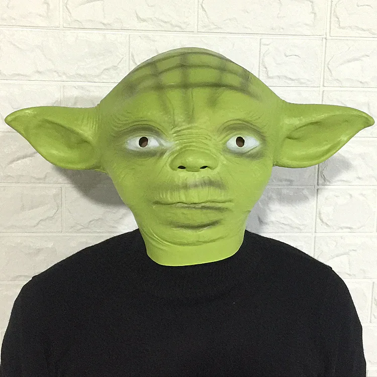 Новая вечевечерние шрек йода накладной косплей костюм хеллоуин латексная маска