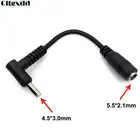 Cltgxdd 1 шт. 5,5*2,1 мм до 4,5*3,0 мм DC разъем питания конвертер зарядное устройство адаптер правый угол кабельный разъем для HP Dell