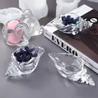 Форма для раковины сделай сам из смолы, Хрустальная эпоксидная форма, зеркальная раковина, ракушка для хранения яиц, морская силиконовая декоративная форма с кристаллами