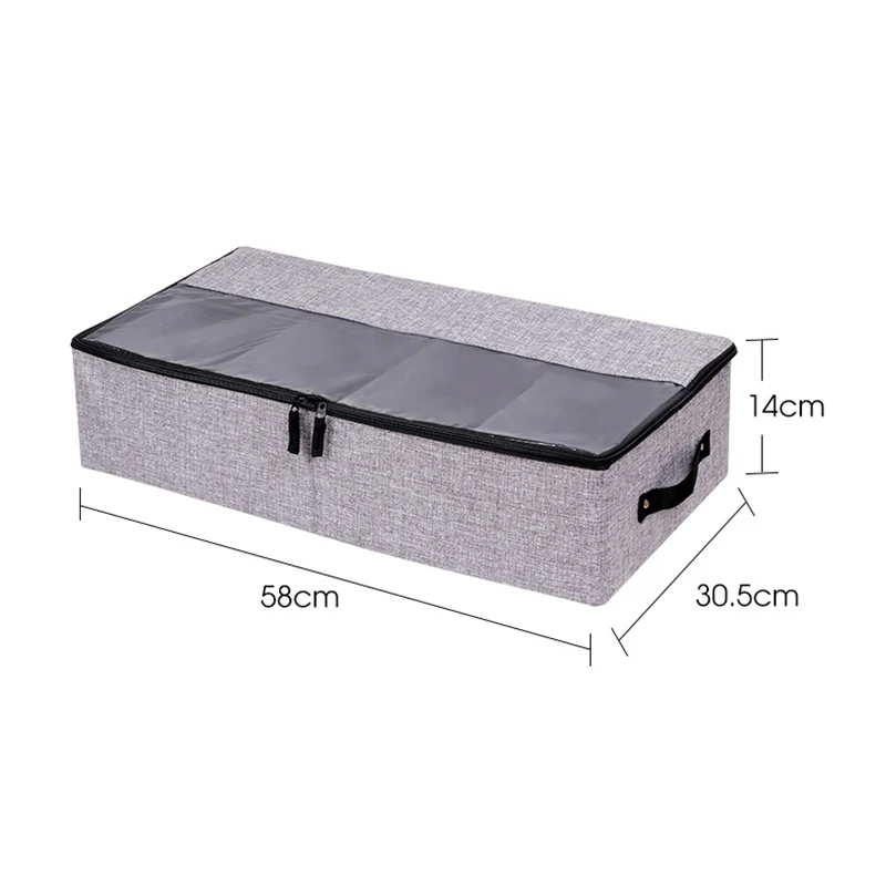 

Thick Cloth Shoe Box Foldable Transparent Storage Box Dustproof Portable Shoe Box Tidy Multifunction Foldable Storage Bag