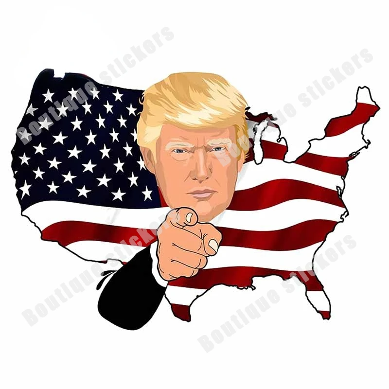 4 шт. оригинальные наклейки с принтом Дональда Трампа | Автомобили и мотоциклы