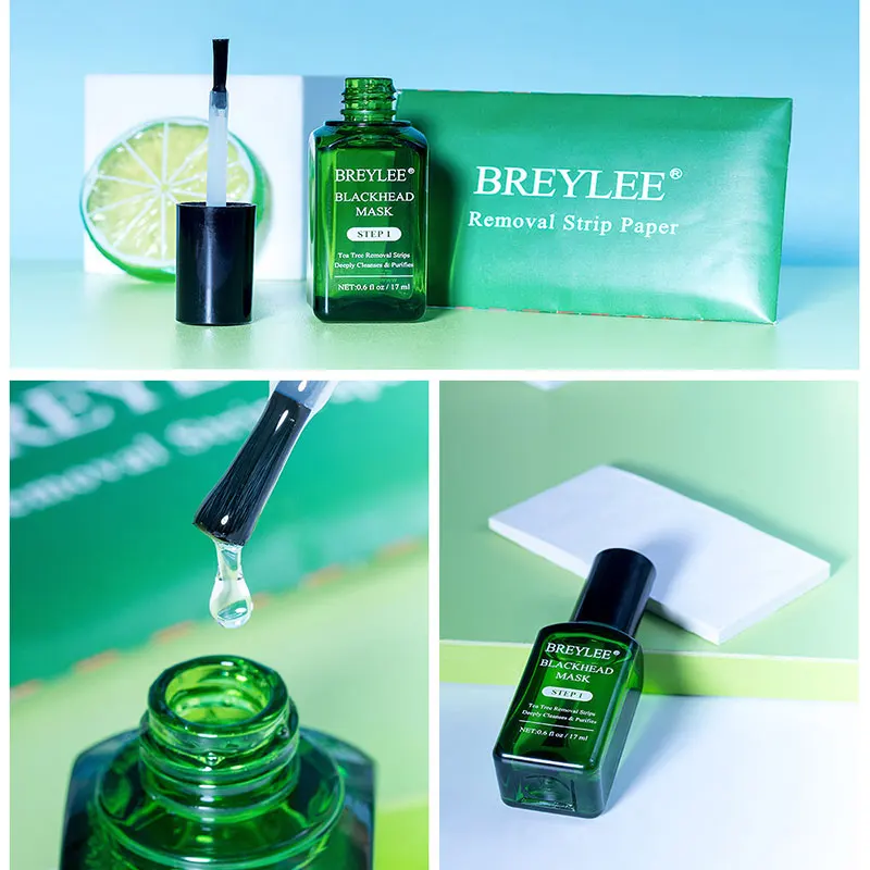 

BREYLEE Blackhead Remove Face Mask Tea Tree Serum Shrink Pores Essence Oil Control Acne Brighten Moisturizer Whitening Skin Care