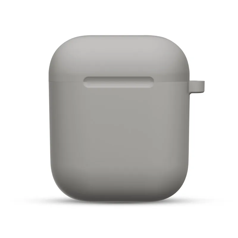 Мини Мягкий силиконовый чехол для Apple Airpods противоударный чехол для Apple гарнитура для Airpods чехол s ультра тонкий Air Pods защитный чехол - Цвет: Dark Gray