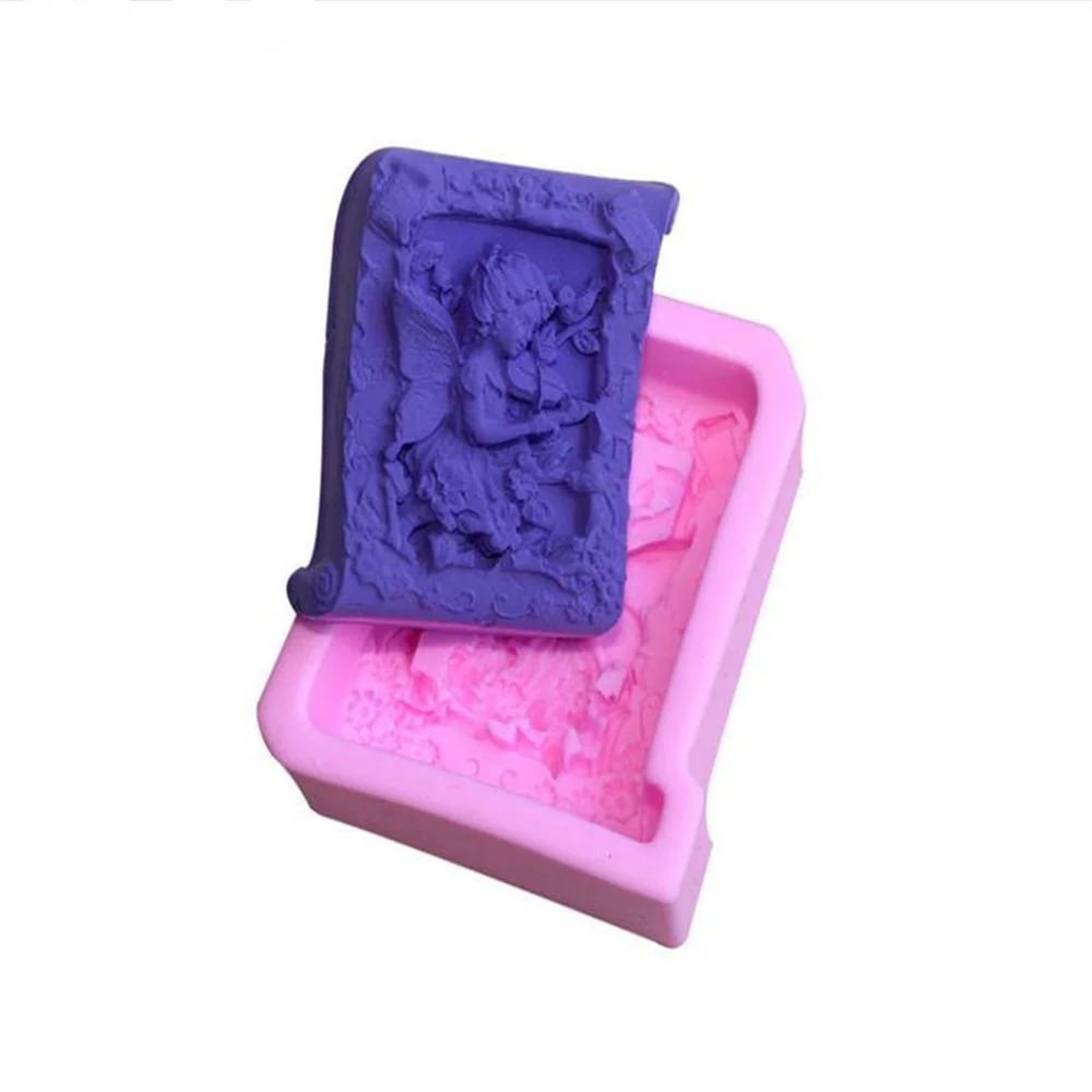 Бабочка цветы фея девушка играть скрипка помадка торт силиконовые формы DIY