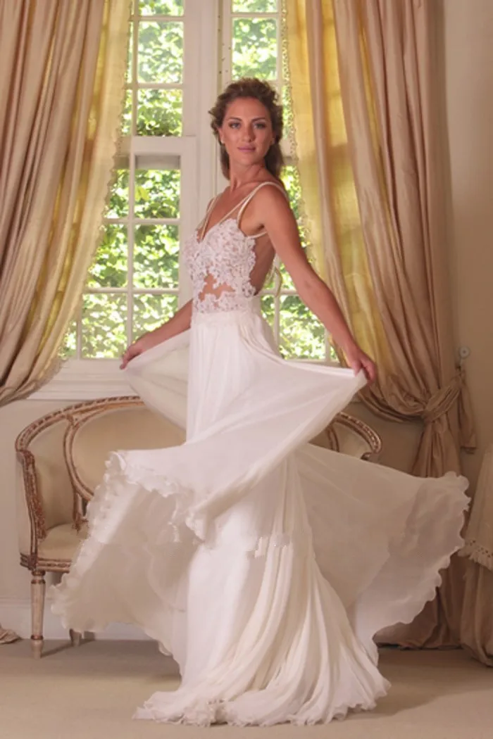 

Женское кружевное свадебное платье, простое ТРАПЕЦИЕВИДНОЕ пляжное платье с открытой спиной, платье для матери невесты, 2018