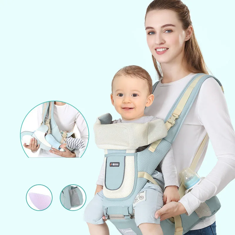 

0-36M Baby Pure Cotton Carrier Waist Stool Front Hold Multifunctional Infant Four Seasons Universal Front Rear Dual Use Stool