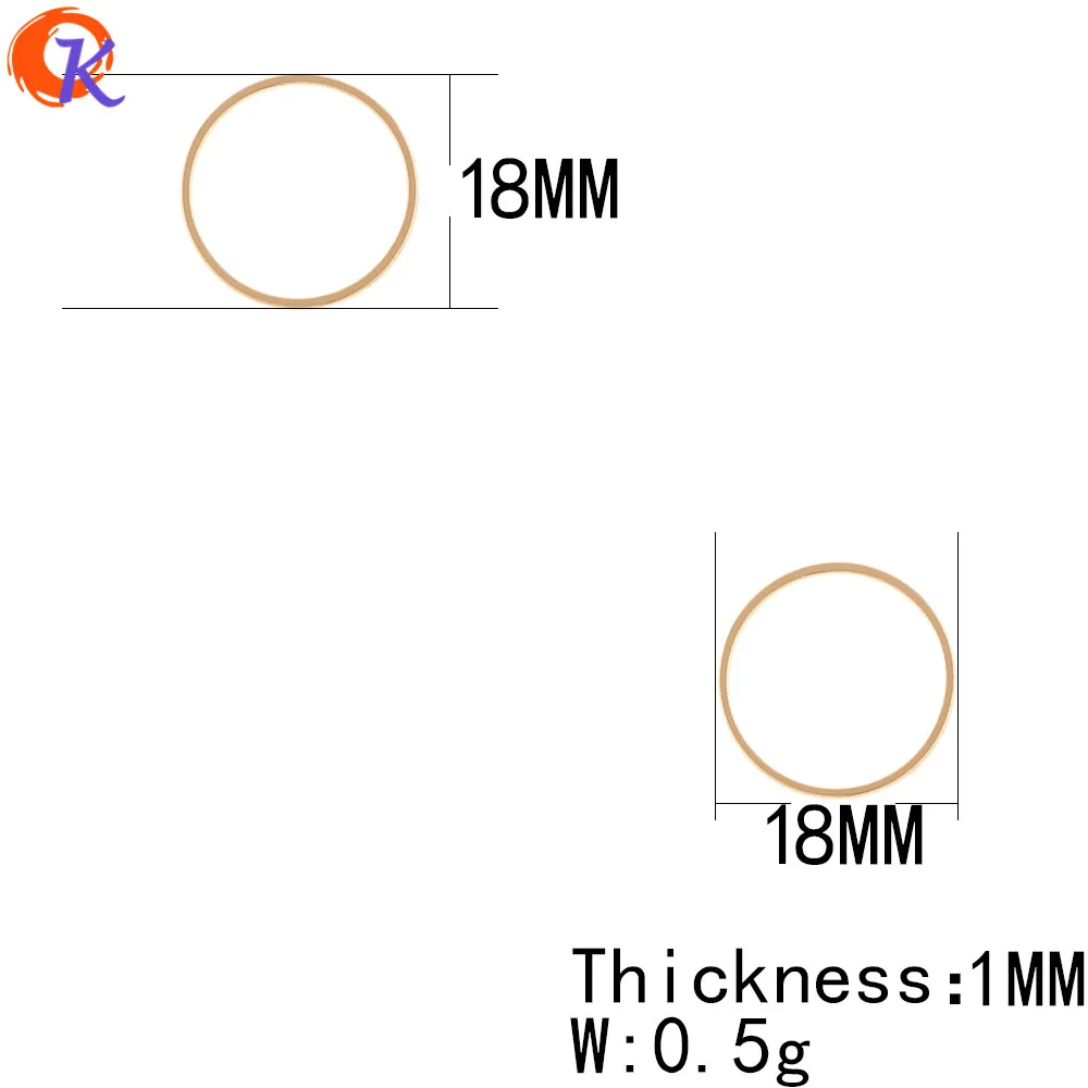 Cordial Design 100Pcs 18*18MM Jewelry Accessories/Hand Made/Genuine Gold Plating/Round Ring Shape/DIY Making/Earring Findings | Украшения и