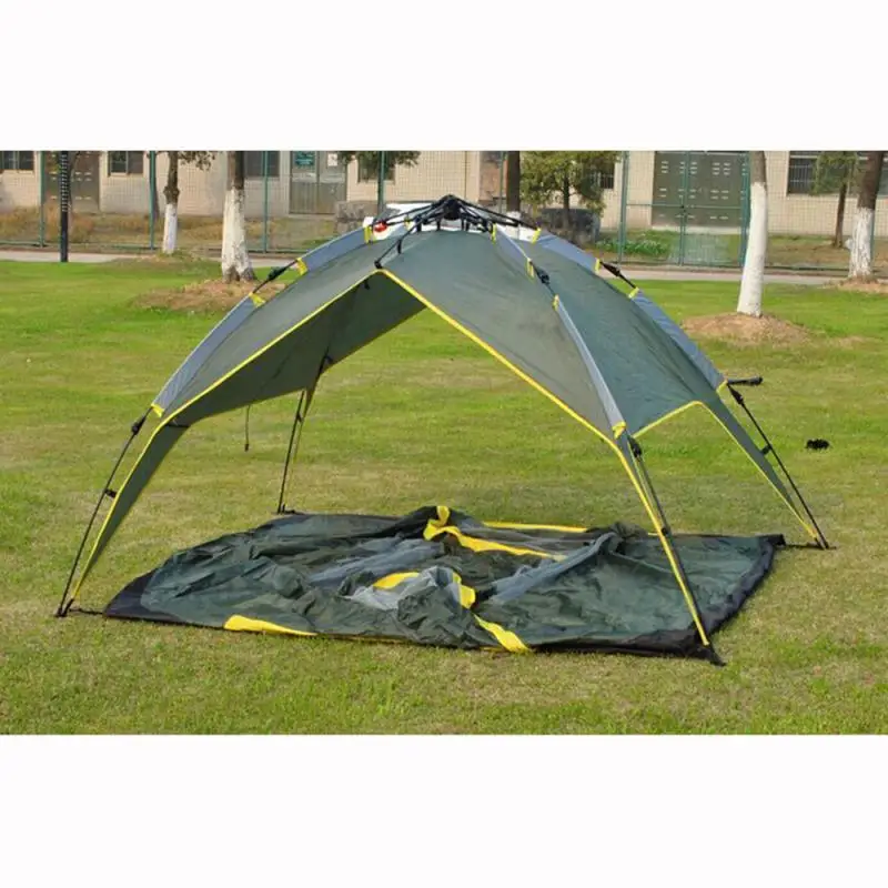 

Double-door Automatic Tent Safe And Comfortable 2*2.2m Specification 2 Use Army Green Outdoor 3-4 Persons Double-layer Tent HWC
