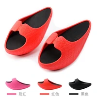 women fitness weight loss massage slippers female negative heel stovepipe toning shoes sneakers drag wedges platform swing shoes