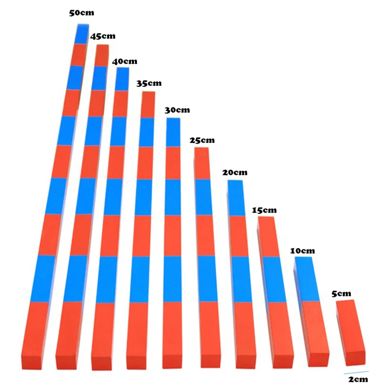 

Family Version Baby Toy Montessori Small Numerical Rods 5 cm to 50 cm Math Preschool Training Kids Toys Brinquedos Juguetes