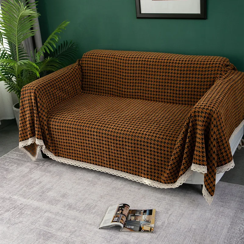 

Sofa Covers For Living Room Sofa Towel Throw Blanket Houndstooth Sofa Covers Blanket Towel Slipcovers Protect Cover Home Decor