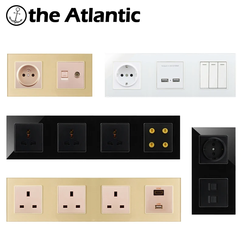 S Series- EU французская настенная розетка USB зарядное устройство переключатель RJ45 Cat5e