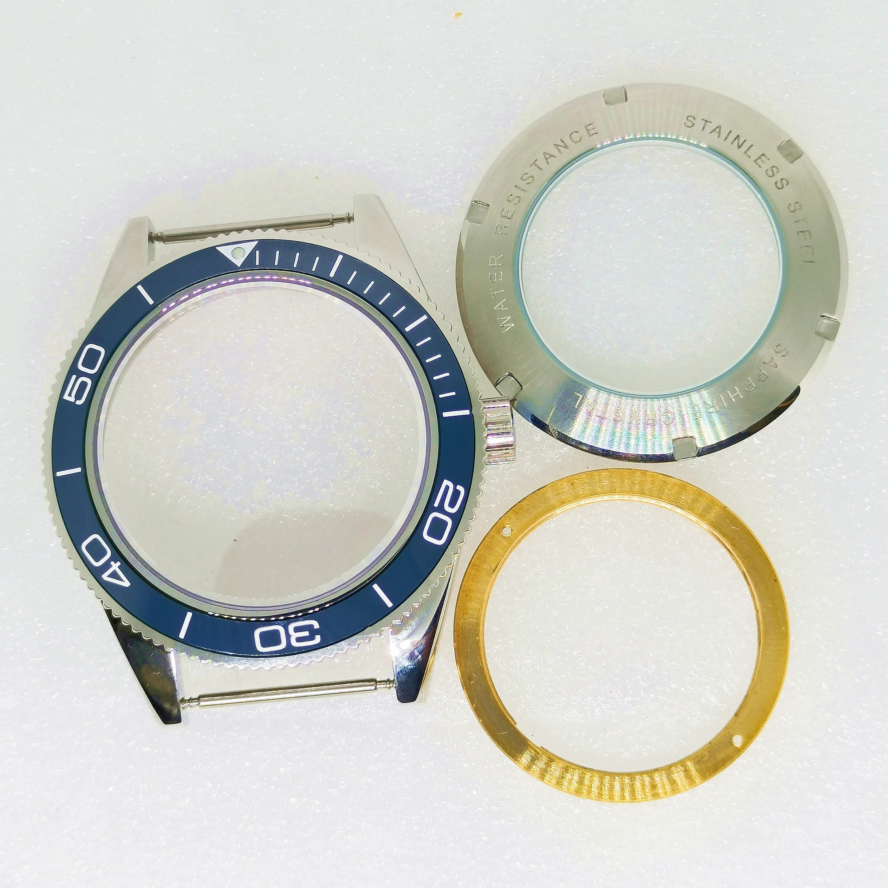 

New Watch Parts 41MM Green Ceramic Circle Cases Stainless Steel Sapphire Glass Fit Miyota8215 ETA2836 Automatic Movement