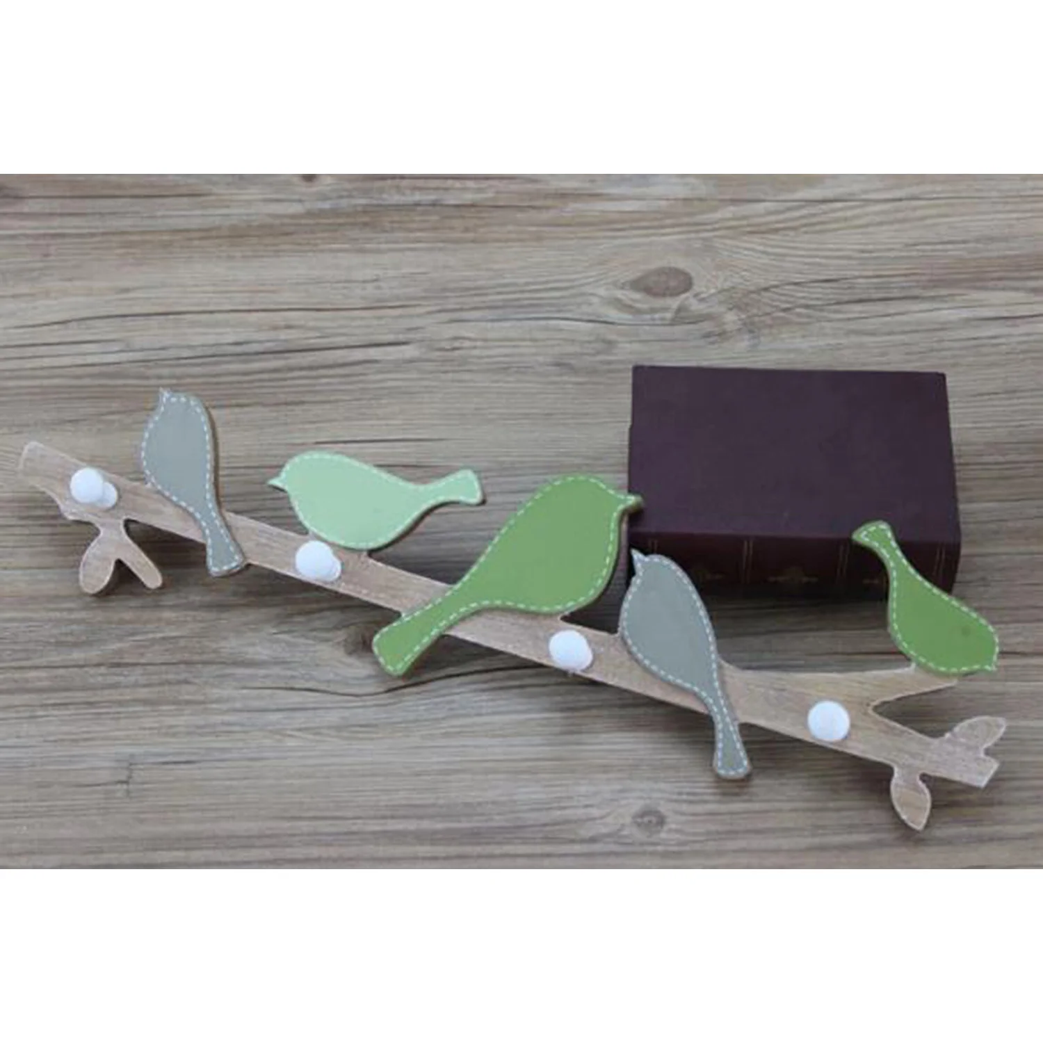 Милый мультяшный деревянный настенный крючок в виде птицы | Дом и сад