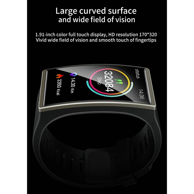 

1.9 Inch 170X320 Screen Men IP68 Waterproof Sport Heart Rate Blood Pressure Smart Watch