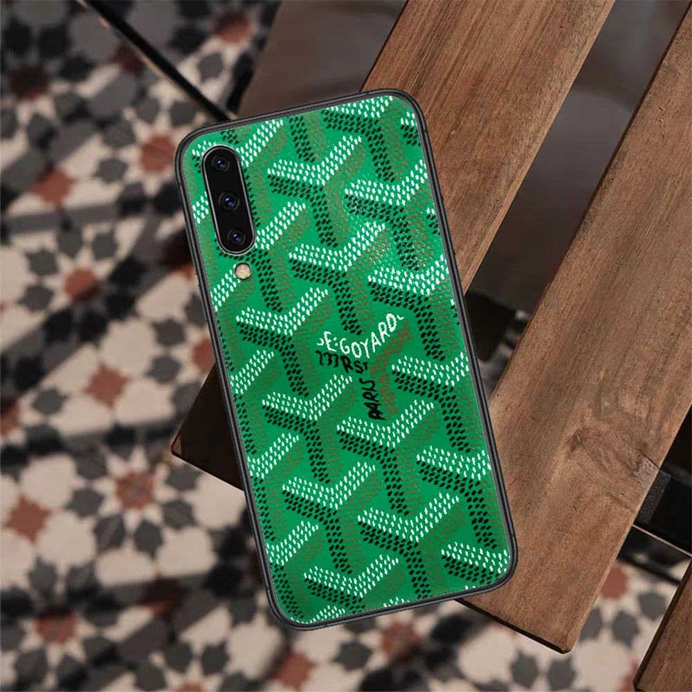 

luxury Box Goyardes Phone Case For Samsung Galaxy A 72 71 70 52 51 41 40 31 30 21 20 10 S J 5 6 7 2017 2018 black Hoesjes Tpu