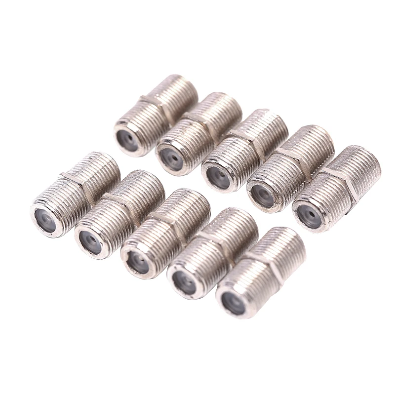 Высокое качество 10 Упаковка F Тип муфта адаптер разъем F/F Jack RG6 коаксиальный