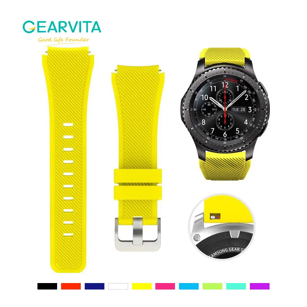 Ремешок силиконовый для смарт часов браслет из стали и кожи 22 мм аксессуары Huawei