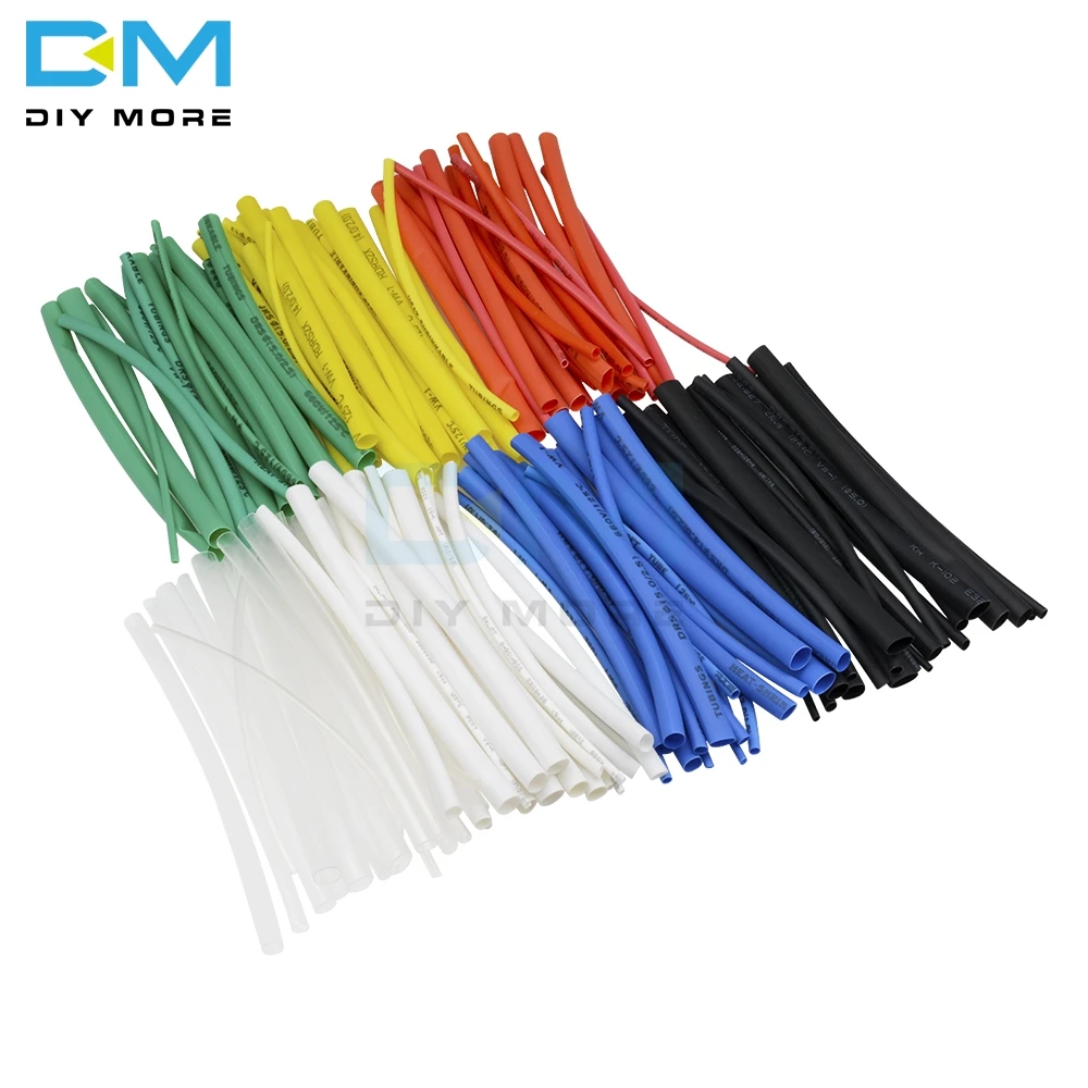140 шт. термоусадочные трубки для автомобильных кабелей 5 размеров 7 цветов |
