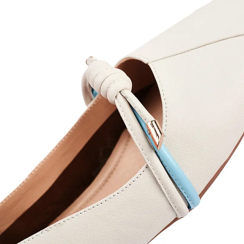 Женские туфли на низком квадратном каблуке QUTAA черные повседневные из