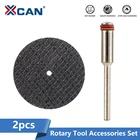 Металлический отрезной диск XCAN, 2 шт., резиновый отрезной диск с оправкой, лезвие для циркулярной пилы, Мини режущий диск для вращающихся инструментов Dremel