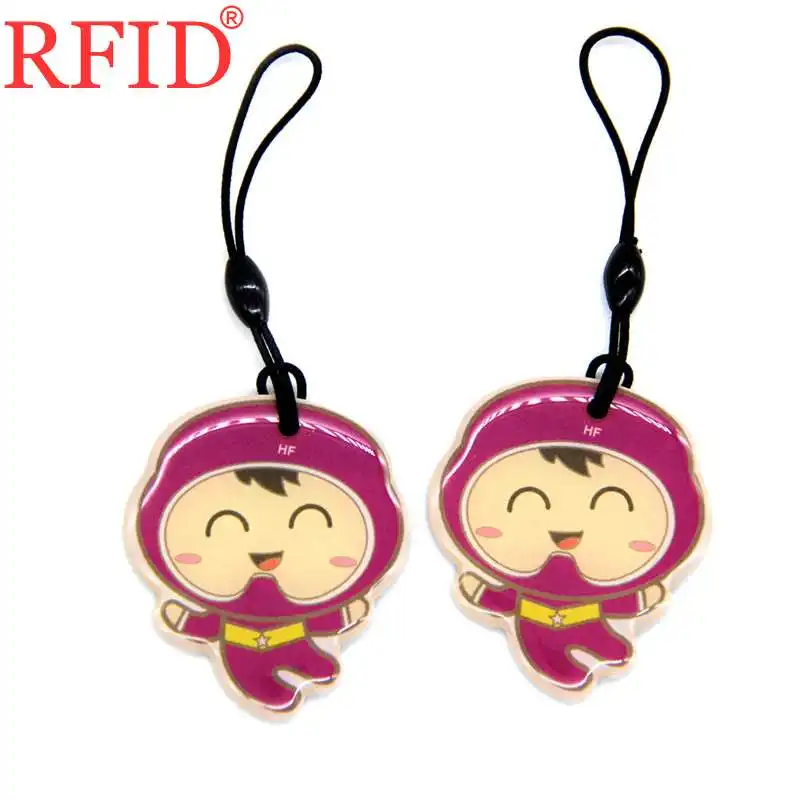 ID 125khz T5577 T5557 T5200 Rewritable Writable RFID Card Keyfob Cartoon Waterproof Keychain Token Tag Access Control 1pcs | Безопасность