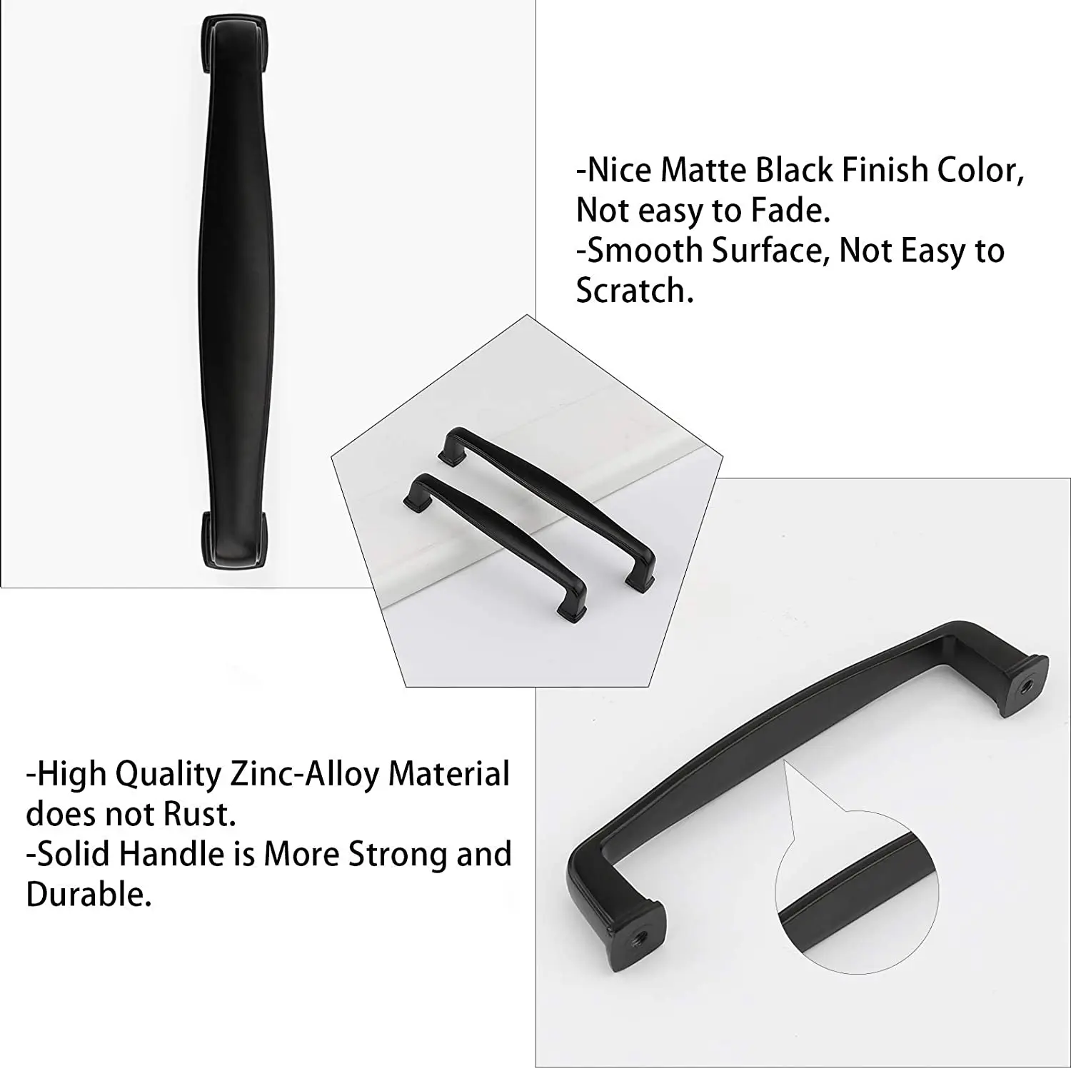 Черная фурнитура для шкафов ручки кухонного шкафа ящиков дверные комода |