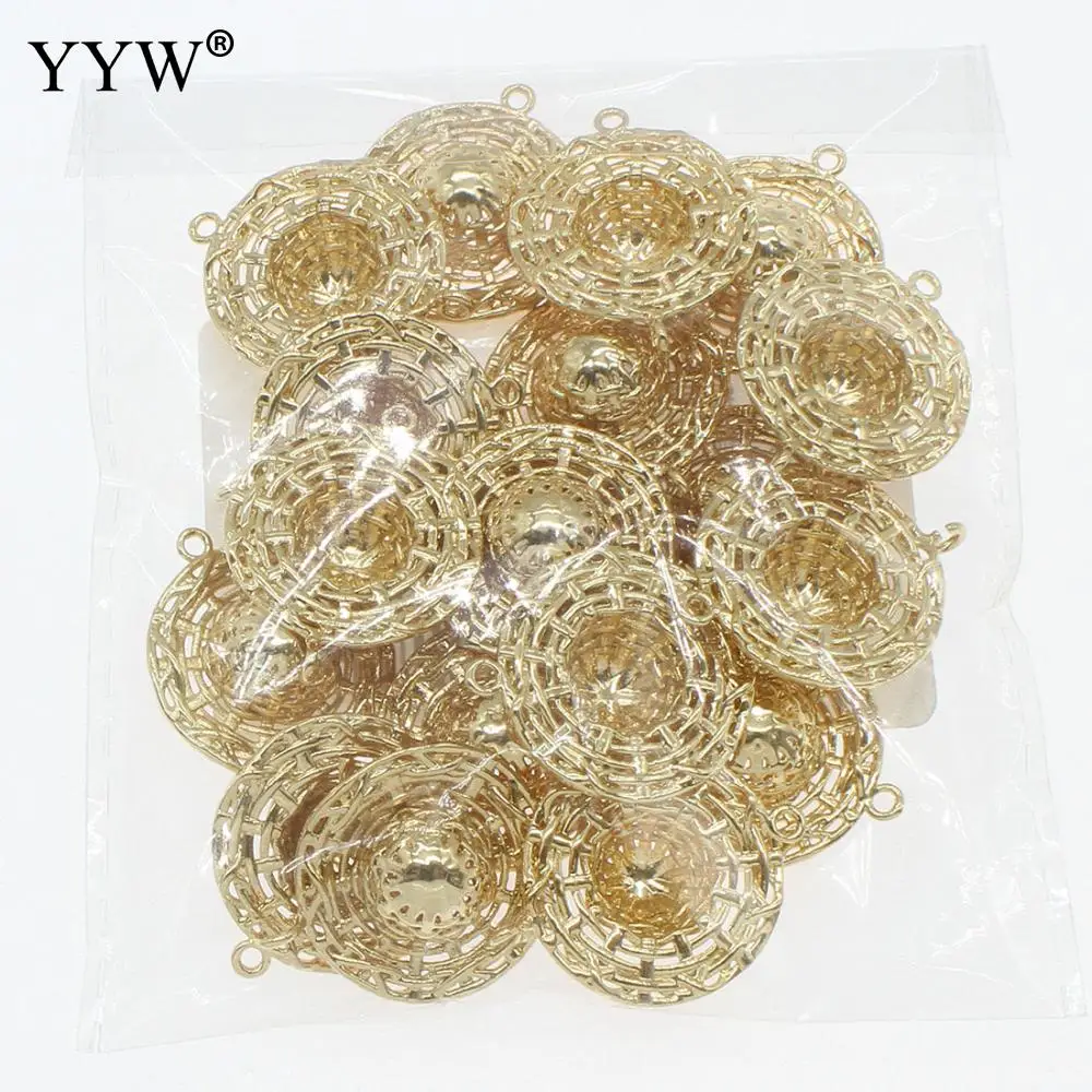 18 Pcs/Lot 21x27mm Gold Charms Pendant Bracelet Connectors For Diy Necklace Bracelet Jewelry Making Handmade Accessories