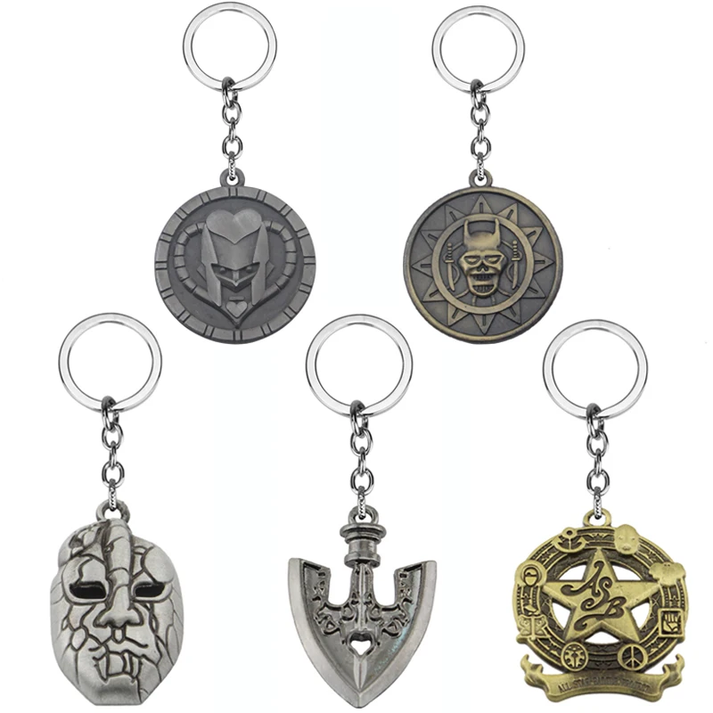 

JOJOS BIZARRE ADVENTURE Keychain porte clef Higashikata Josuke Crazy D Metal Keyrings Key Chain KILLER QUEEN Anime Jewelry