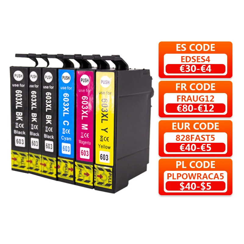 befon T603XL 603 XL Ink Cartridge for Epson XP-2100 XP-2105 XP-3100 XP-3105 XP-4100 XP-4105 WF-2810 WF-2830 WF-2850