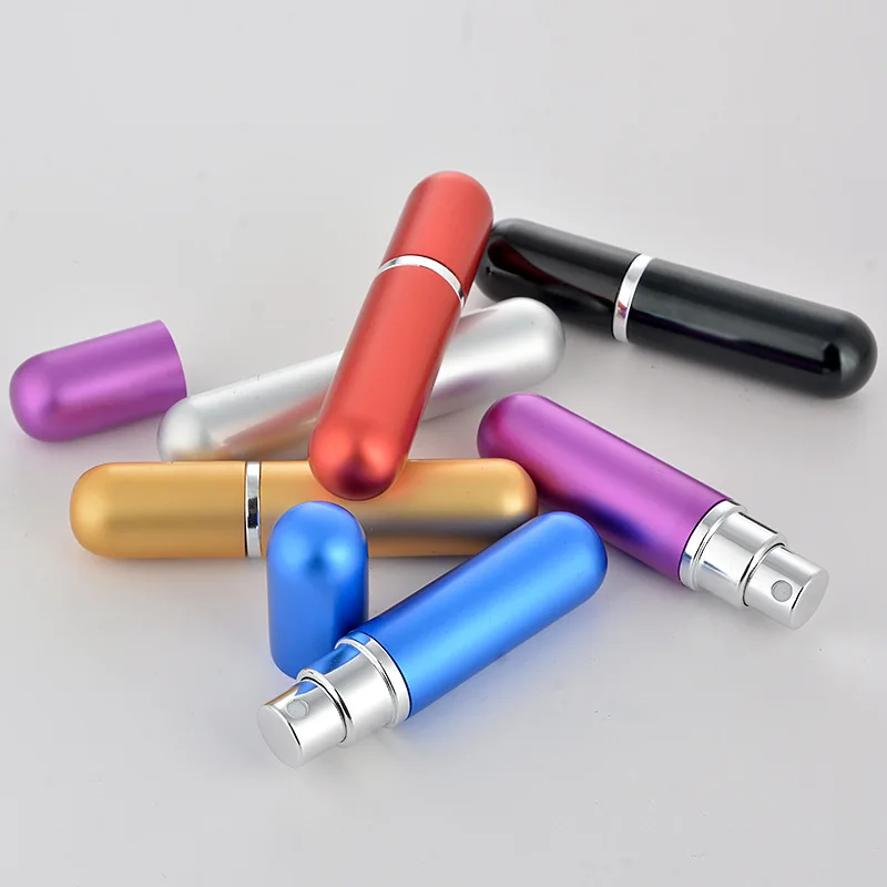 1PCS New 5ml Portable Perfume Bottle Mini Aluminum Spray Travel Container with Empty Atomizer Refillable Bottles | Красота и здоровье