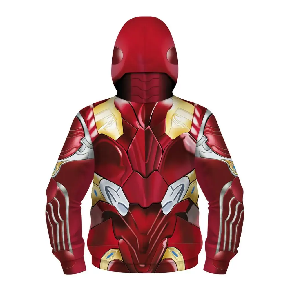 The Avengers Kids Jacket Cosplay Captain America Boys jacket Spiderman Hooded Zipper Sweater Iron Man Boys Coat Kid Clothes