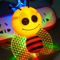 children night lights led bee cartoon sensor lovely cute wall lamp babybedroom decor eu plug kid gifts colorful