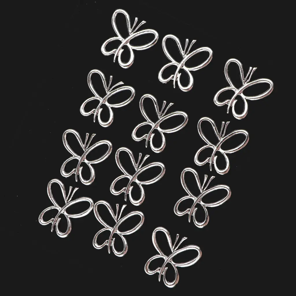 

12 Pcs Butterfly Charm DIY Dangle Pendant for Earring Dangle,