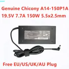 Оригинальный A14-150P1A 19,5 V 7.7A 150W AC адаптер для CLEVO W650KK1 P671RA MSI GS60 GS70 GS40 GE62 GS63 зарядное устройство для ноутбука