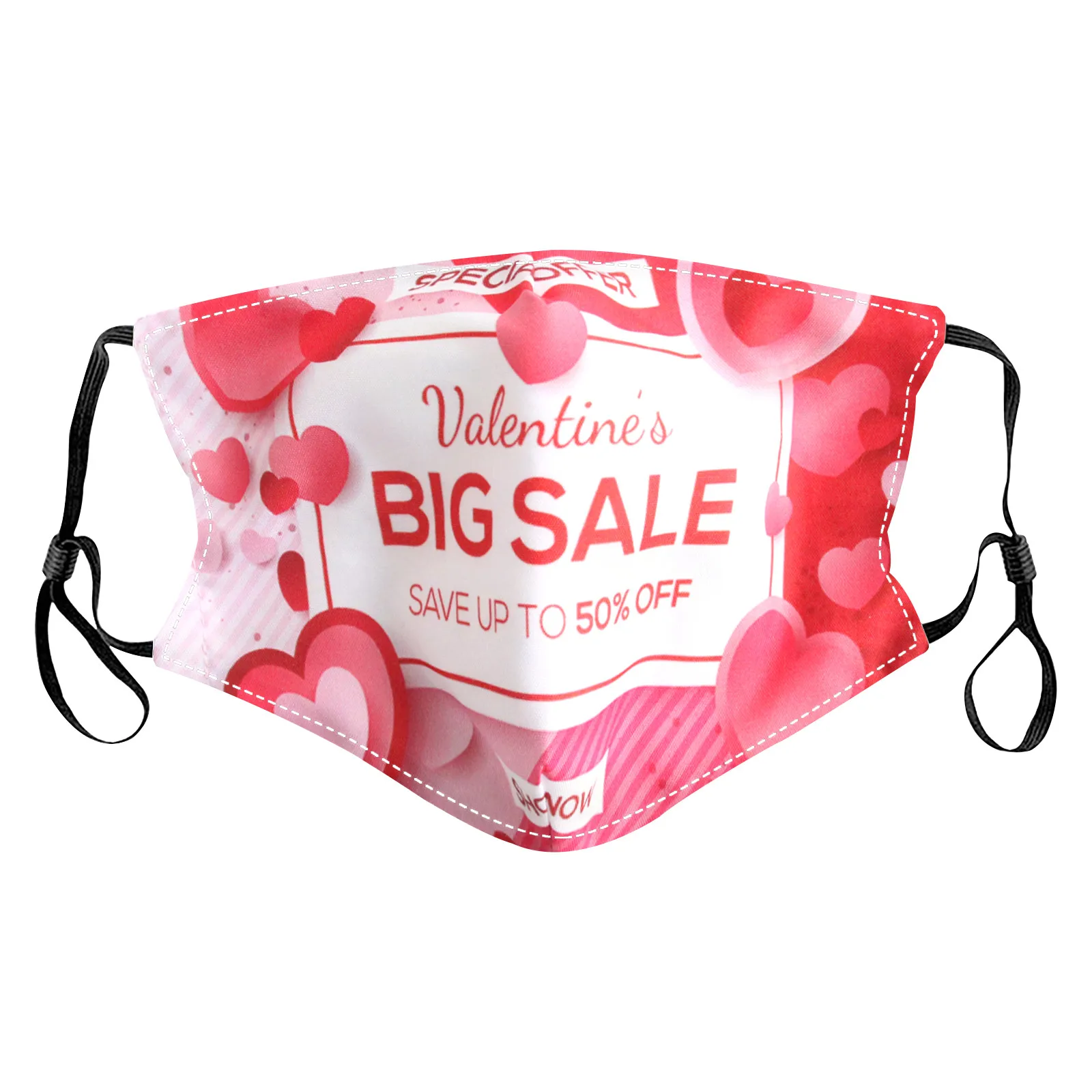 

Adult Women Man Mouth Masks Washable Reusable Face Mask Mascarillas Protective Valentine's Day Printed Cotton Fabric Mask 1pc