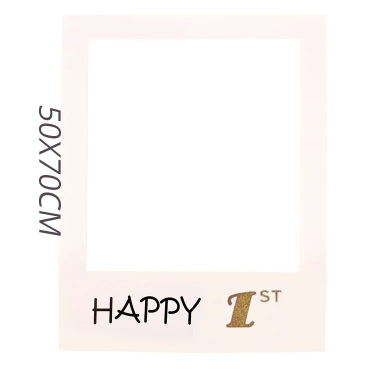 1st Свадебный декор фоторамка для взрослых 30th 40th 50th 60th Happy Birthday Photo Booth Реквизит для детей 1 день Рождения Декор принадлежности - Цвет: 1st