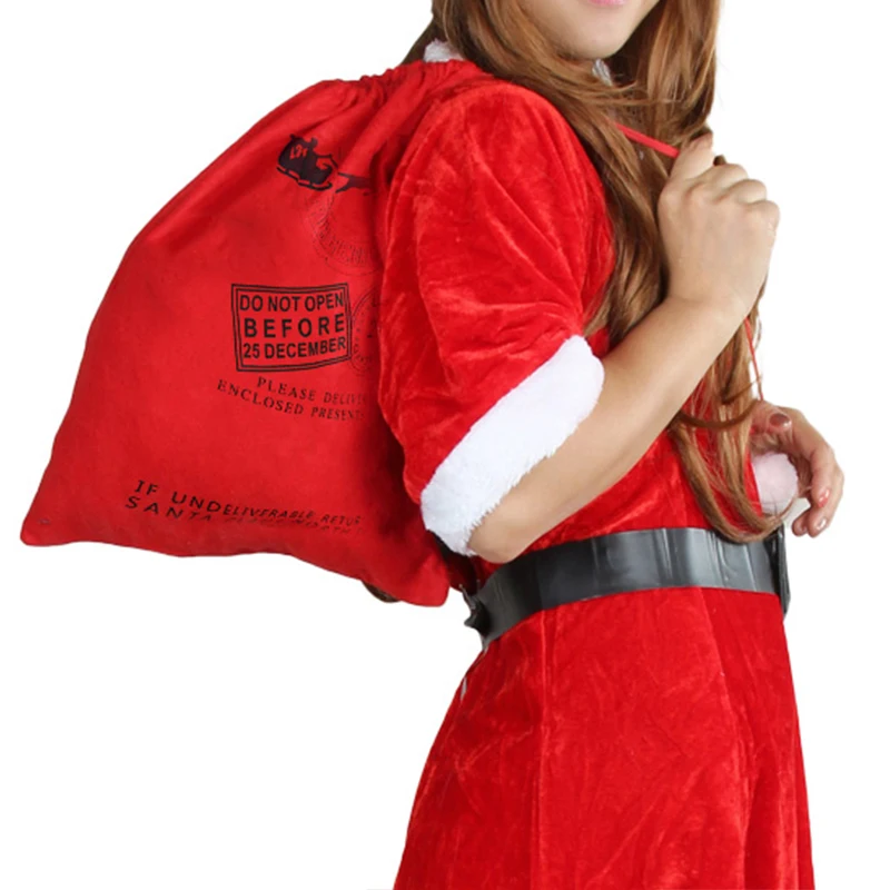 2020 Новогодний подарок мешки Санты персонализированный большой мешок Санта