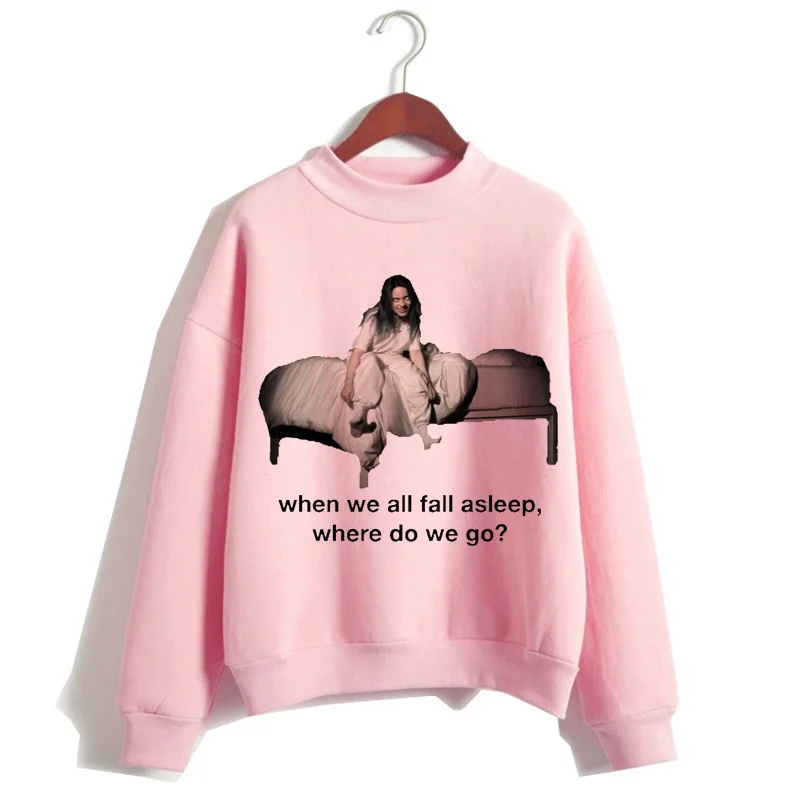 Billie Eilish, худи, женская одежда, толстовка, Корейская, 90 s, с капюшоном, Harajuku, с принтом, толстовки, уличная, топ, повседневная, ulzzang, капюшон - Цвет: 1803