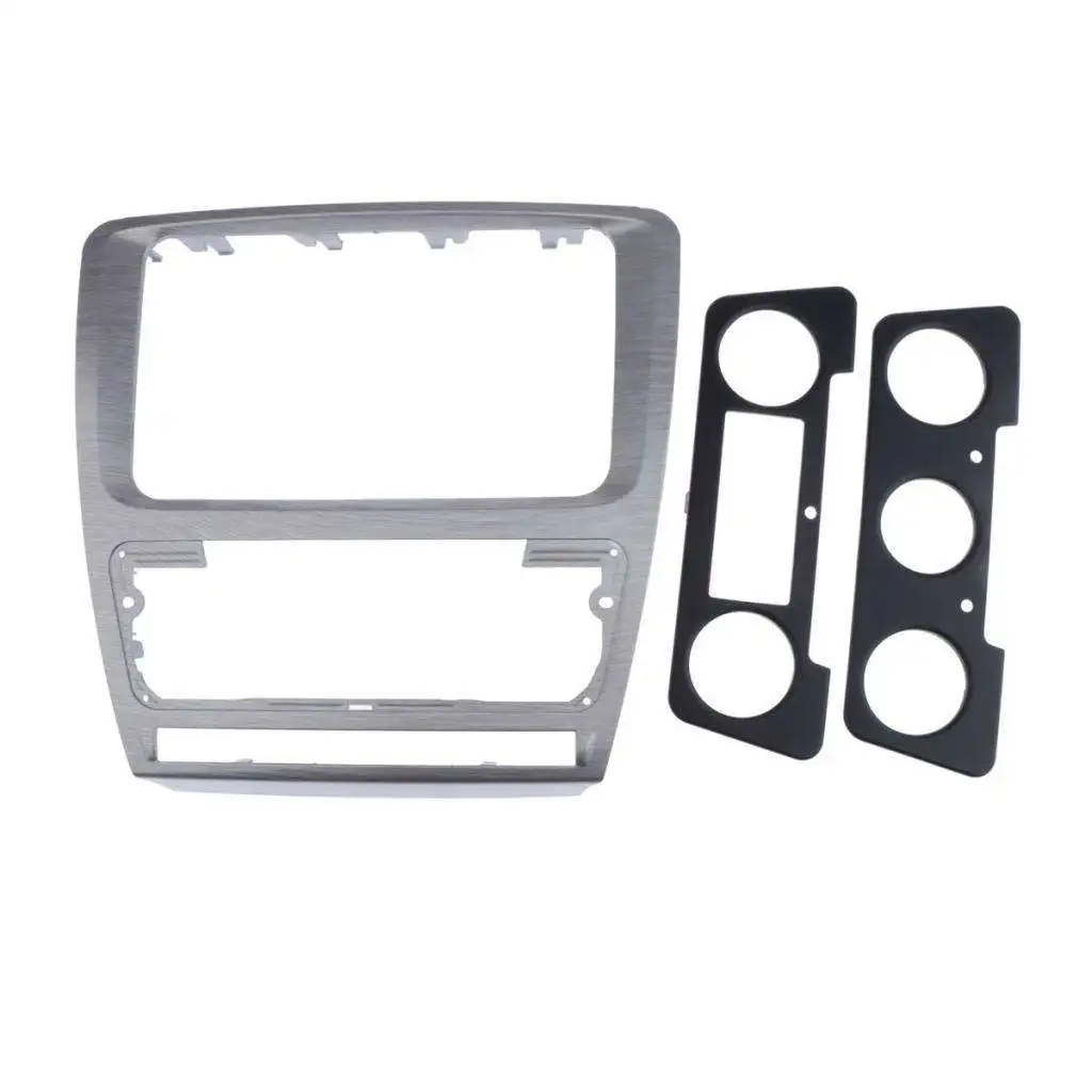 

Рамка для автомобильной аудиосистемы Skoda 2010-2013 (Серебристая)