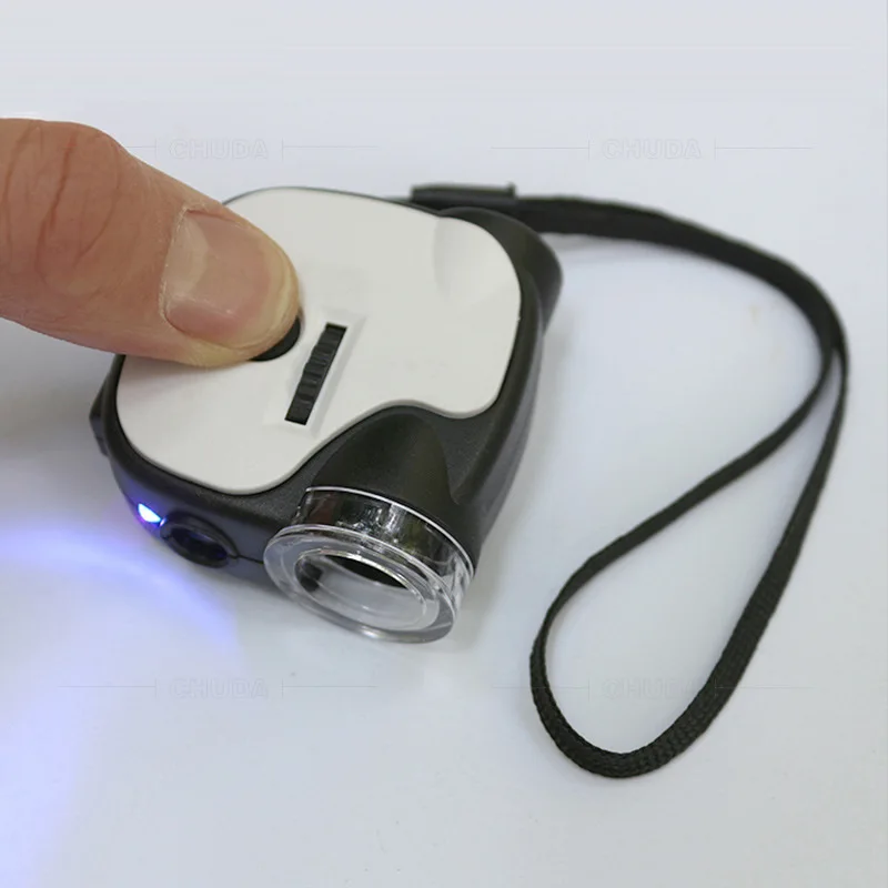 3led увеличительное стекло мини-микроскоп 55 раз с деньги Ювелирные Изделия