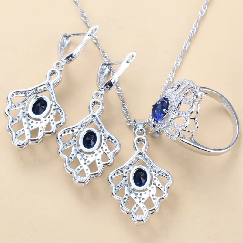 11 цветов серебряный цвет натуральный синий циркон свадебные Большие Ювелирные