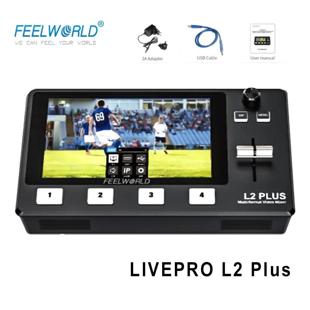 Мультикамера FEELWORLD L2 PLUS смеситель для жидкокристаллического видео сенсорный