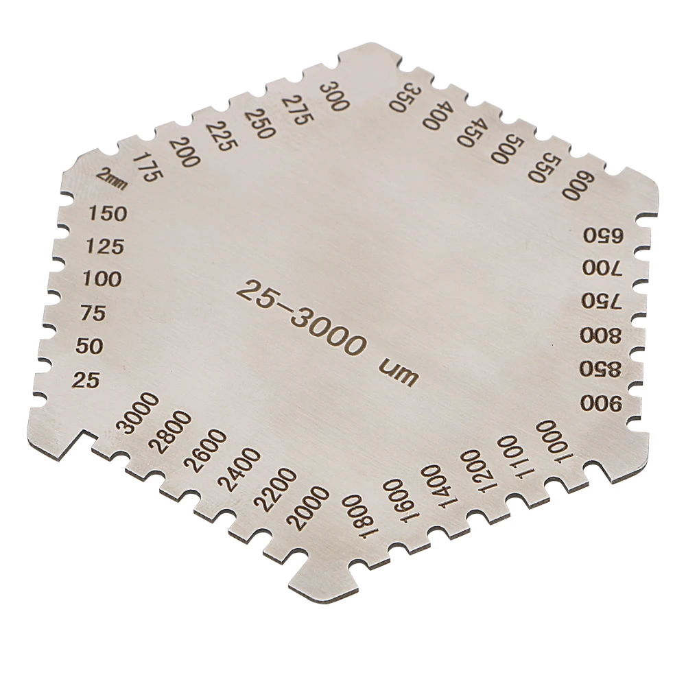 

DIYWORK, высокоточный, зеркальный, толщиномер, шестигранный, 25-3000um, гребень для влажной пленки